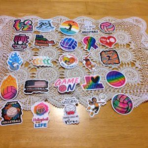 Girl's Volleyball stickers for cellphones, laptop, lockers, crafts, scrapbooking